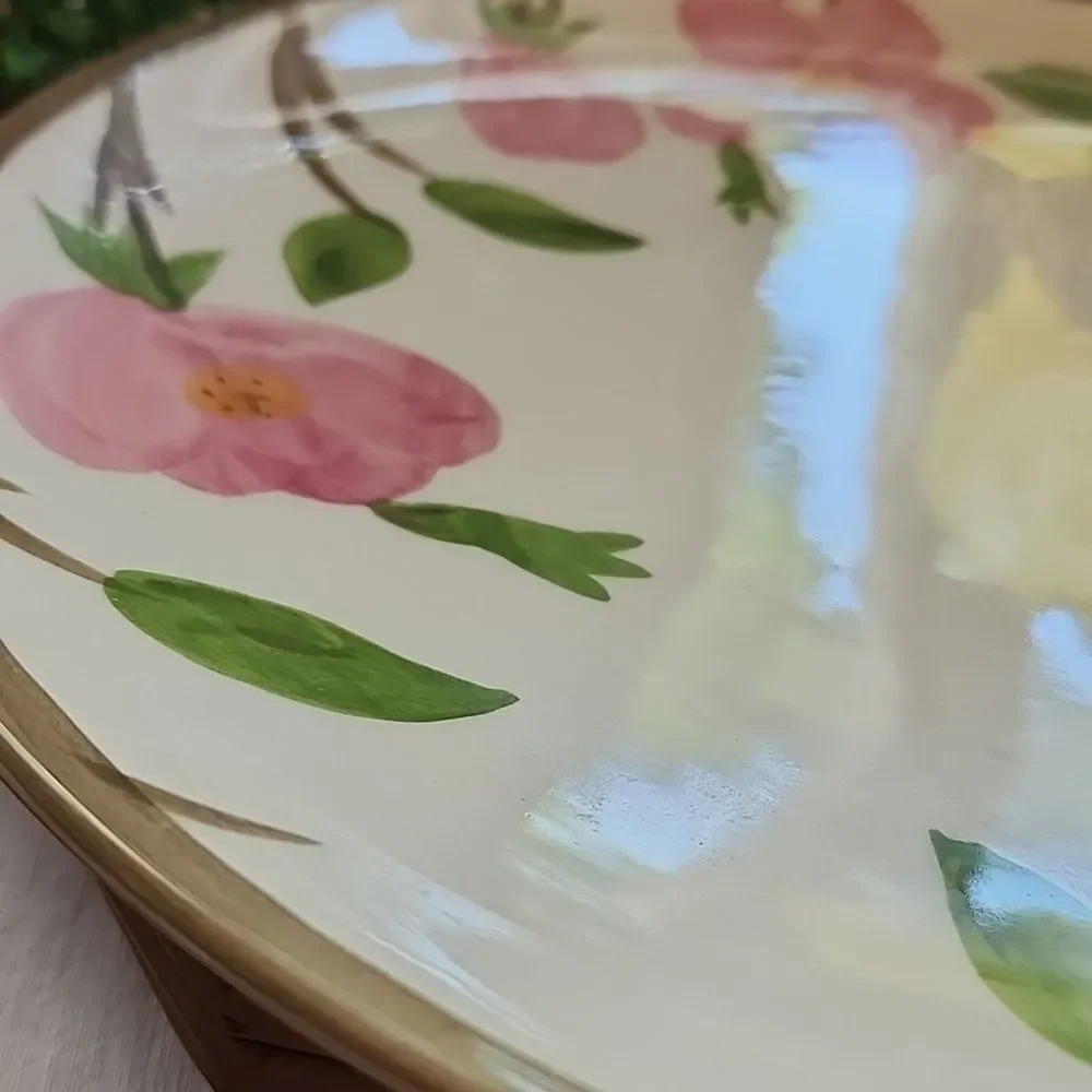 Vintage 90's Franciscan Desert Rose Chop Plate Platter Made In England